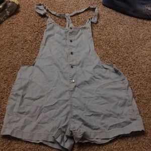 Denim colored Overall shorts
